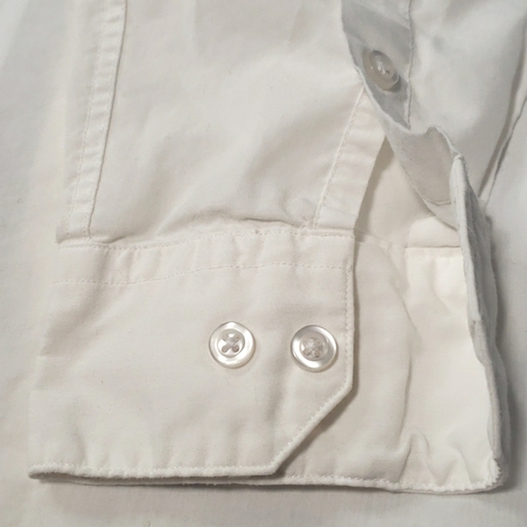 Alfani Fitted Stretch Fabric White Button Down Business Shirt, 15 1/2 32-33 - Picture 12 of 15